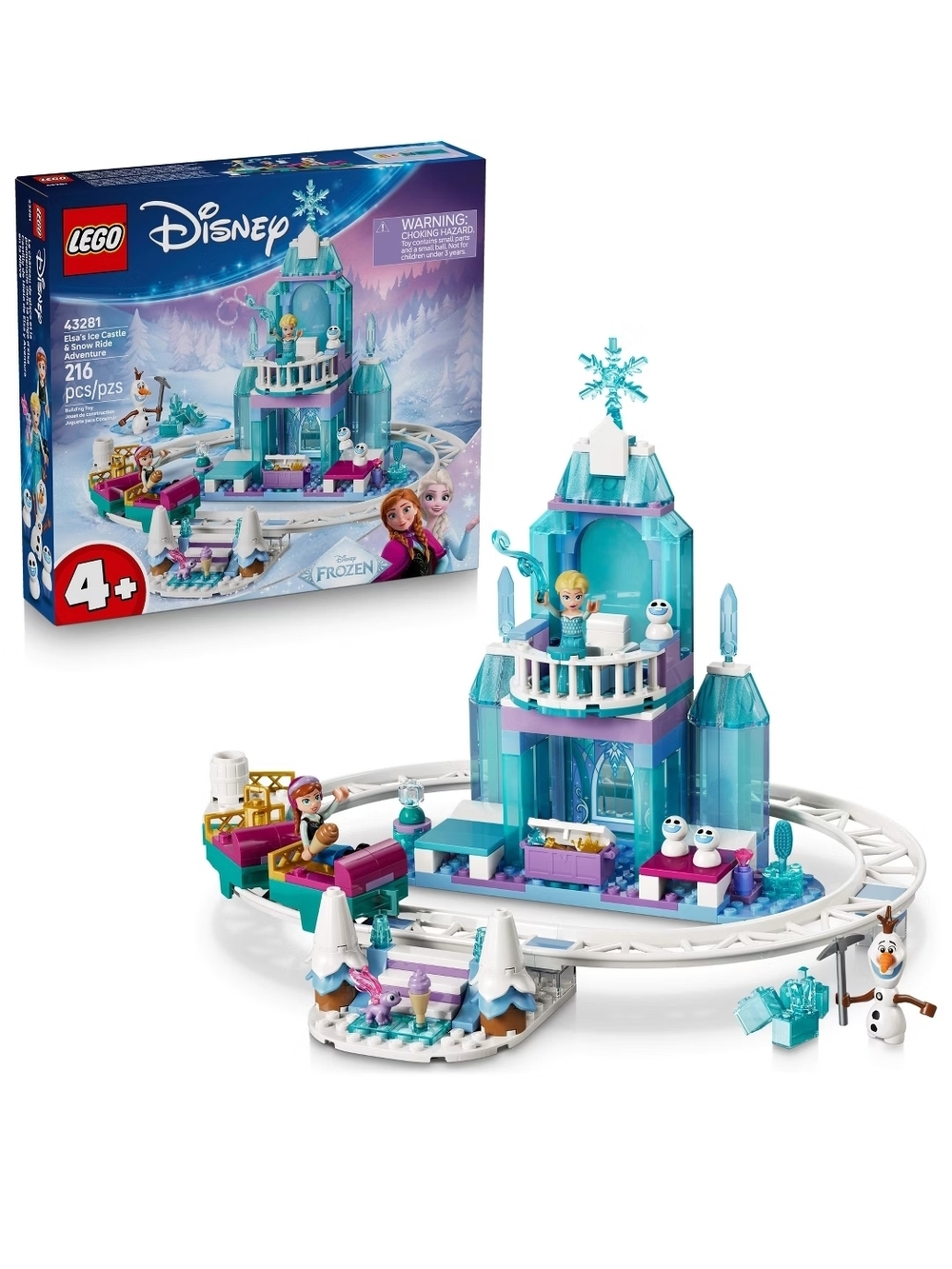 LEGO Disney Frozen Elsa’s Ice Castle Ride Building Set – Blue/Purple